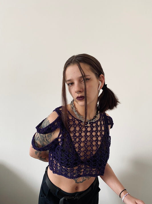 Crossed Bars Off Shoulder PDF File Crochet Pattern