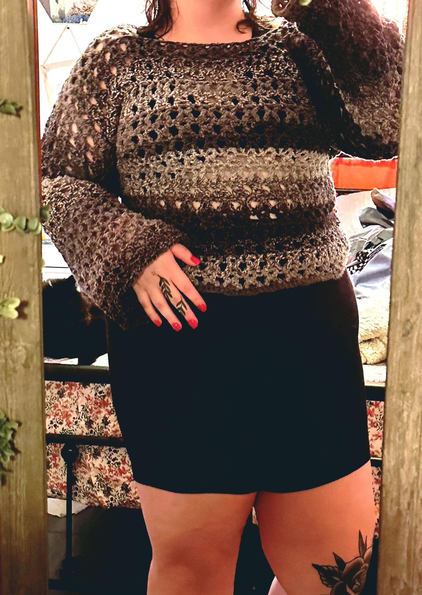 Crossed Bars Pullover Crochet Pattern