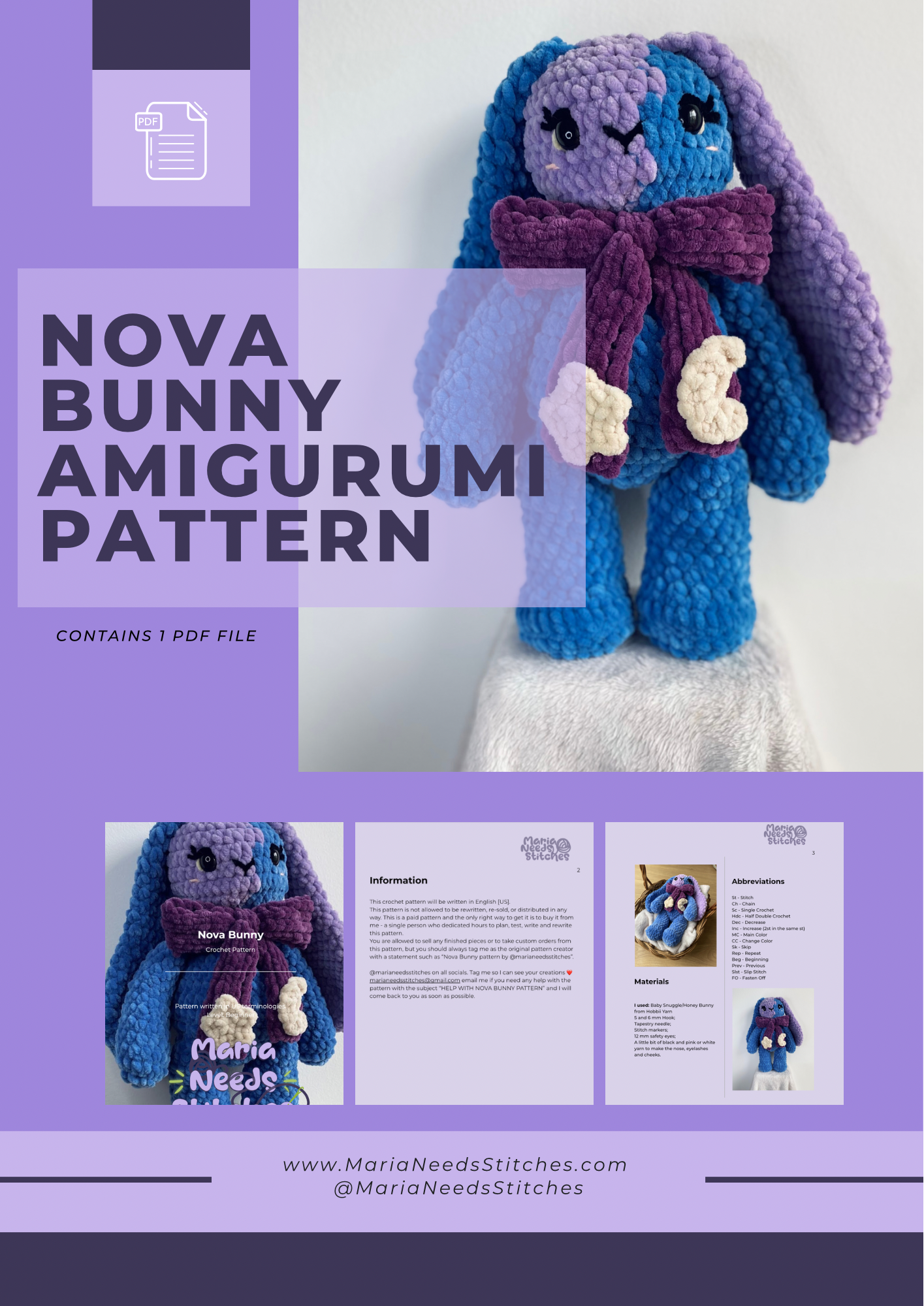 Nova Bunny Amigurumi Pattern