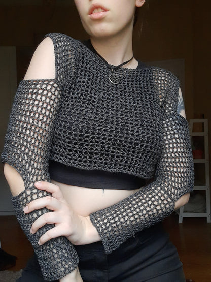 Cut Out Mesh Top Crochet PDF Pattern