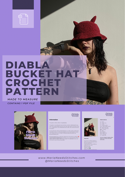 Diabla Bucket Hat Crochet Pattern