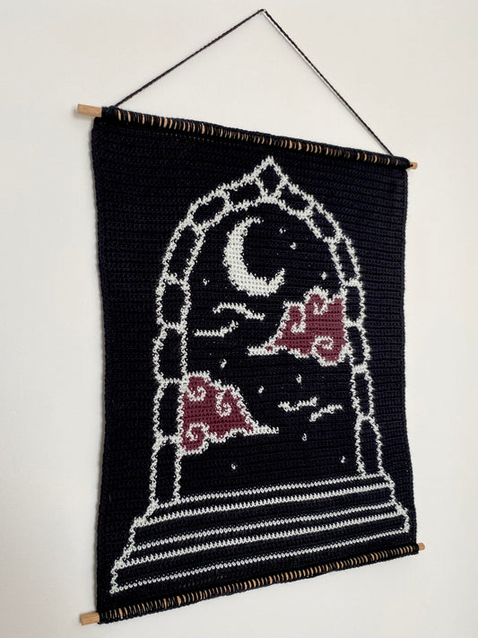 Cloudy Night Portal Crochet Tapestry PDF Pattern