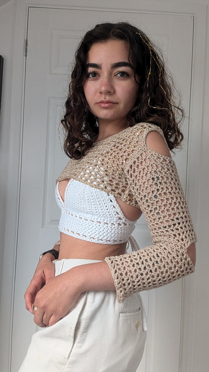 Cut Out Mesh Top Crochet PDF Pattern