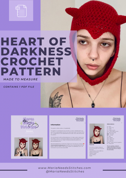 Heart of Darkness Balaclava Crochet Pattern